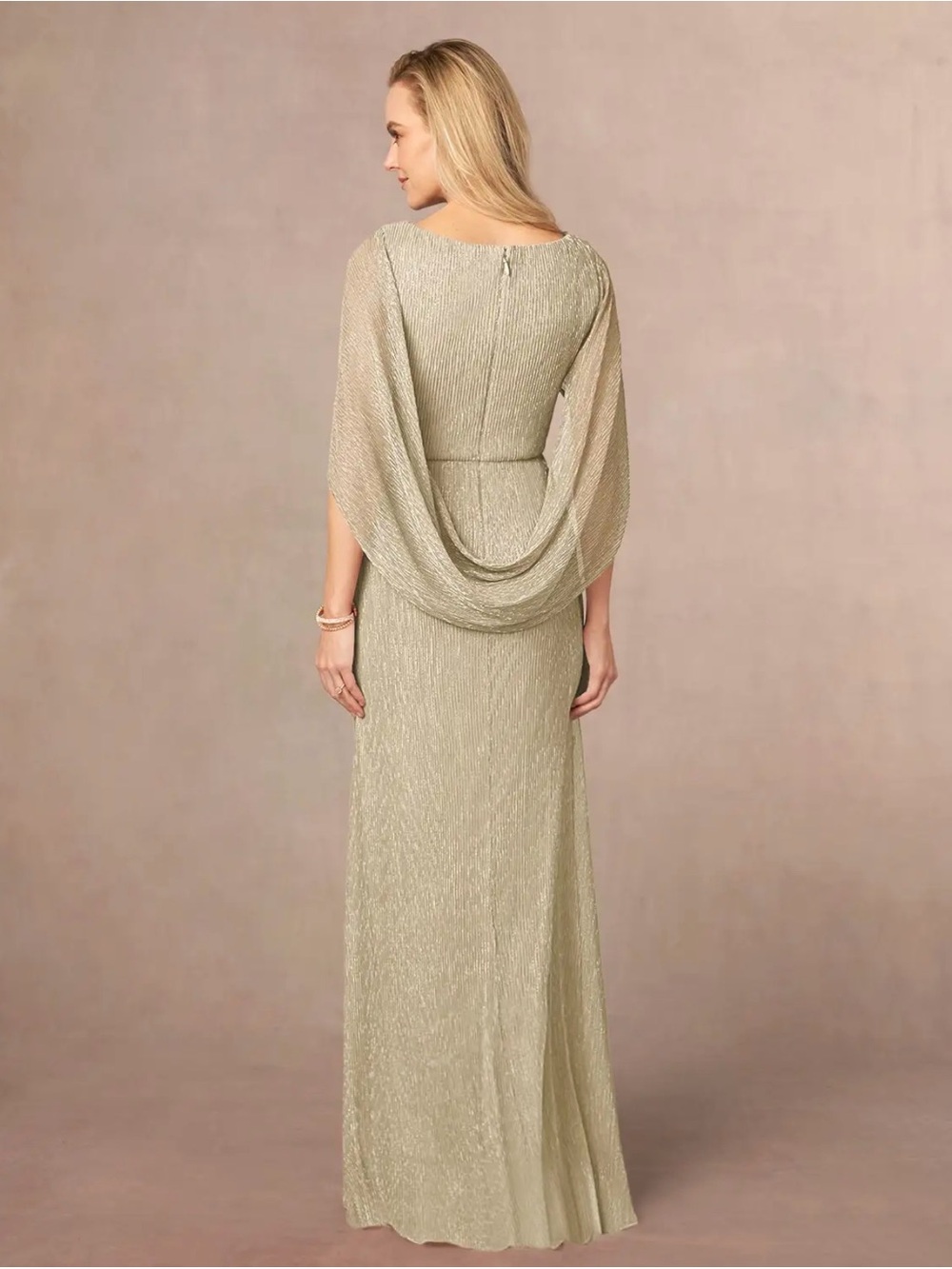 Azazie Paige Gown in Champagne Gold A18 - Picture 2 of 14